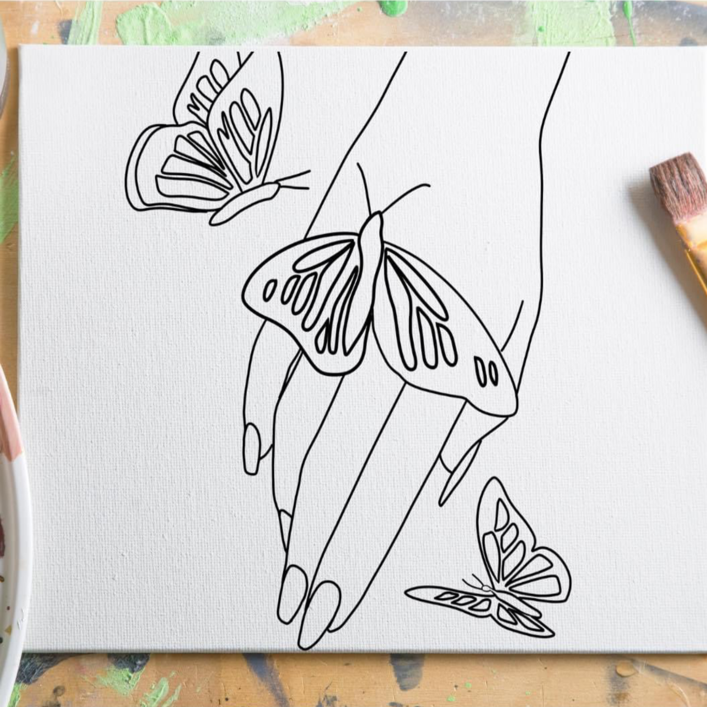 A Butterfly's Caress Canvas set of 2 Bambi Rae Collections