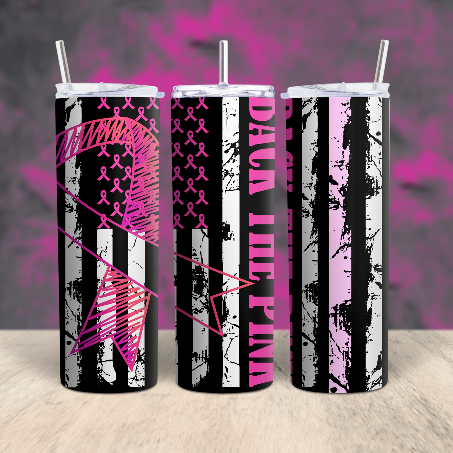 Back the Pink Breast Cancer Tumbler Custom Tumblers Bambi Rae Collections