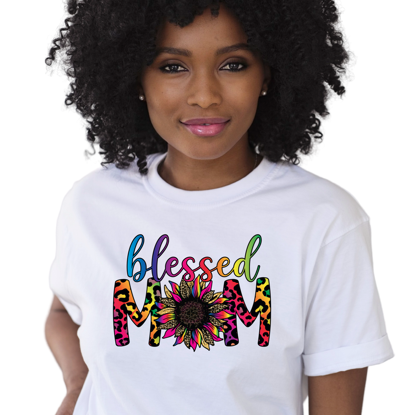 Blessed Mom Sunflower T-Shirt Custom T-Shirt Bambi Rae Collections