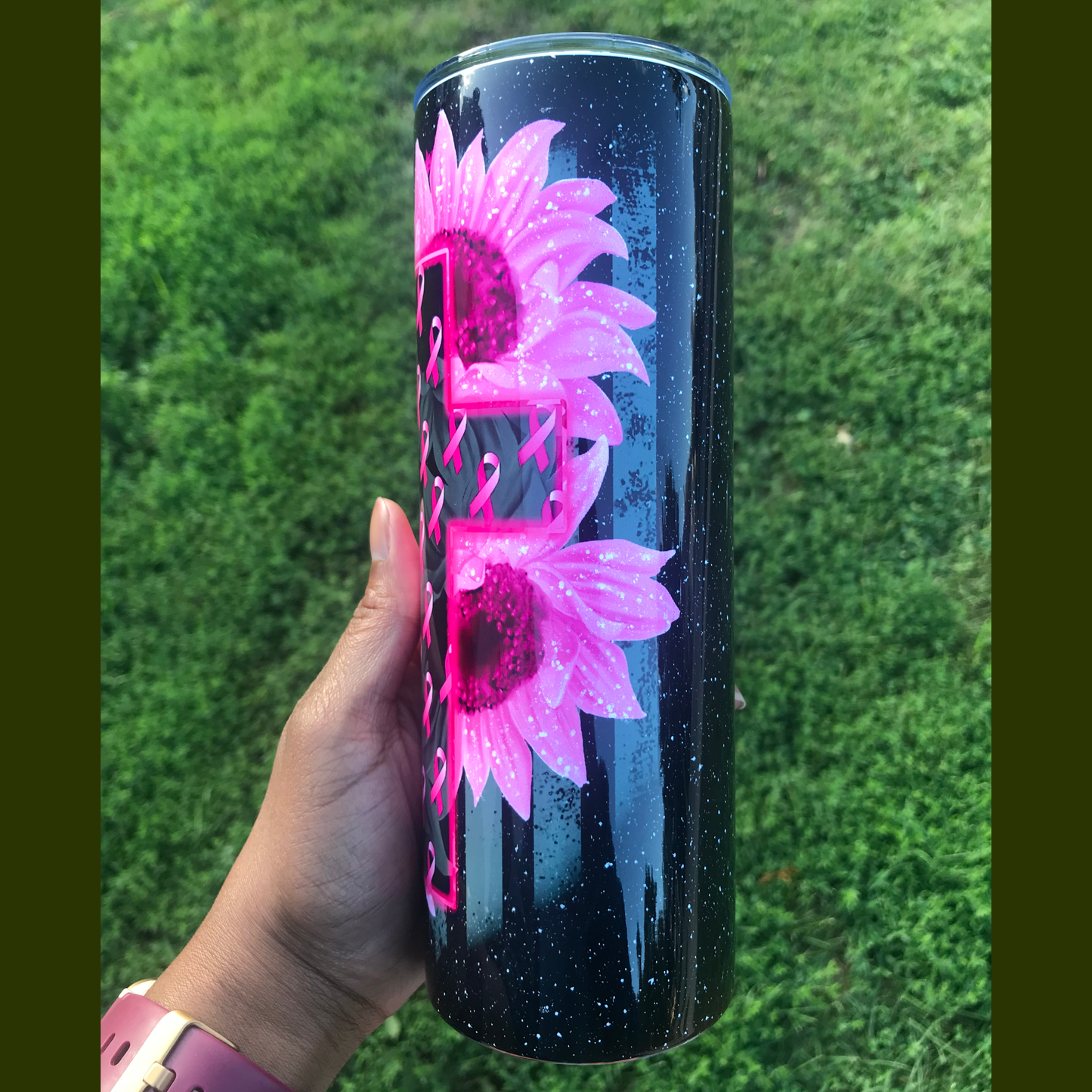 Breast Cancer Cross Tumbler
