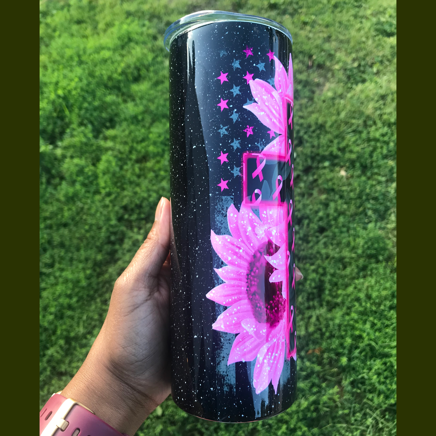 Breast Cancer Cross Tumbler