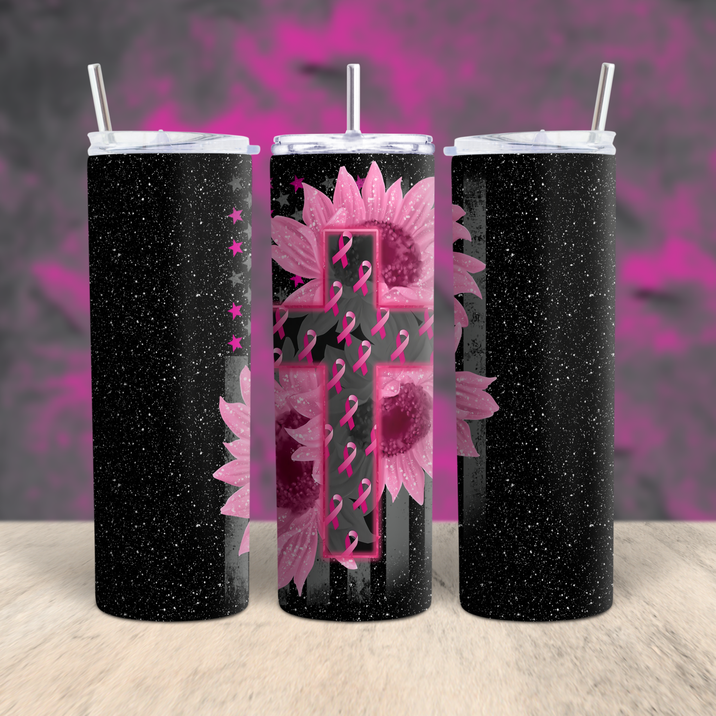 Breast Cancer Cross Tumbler