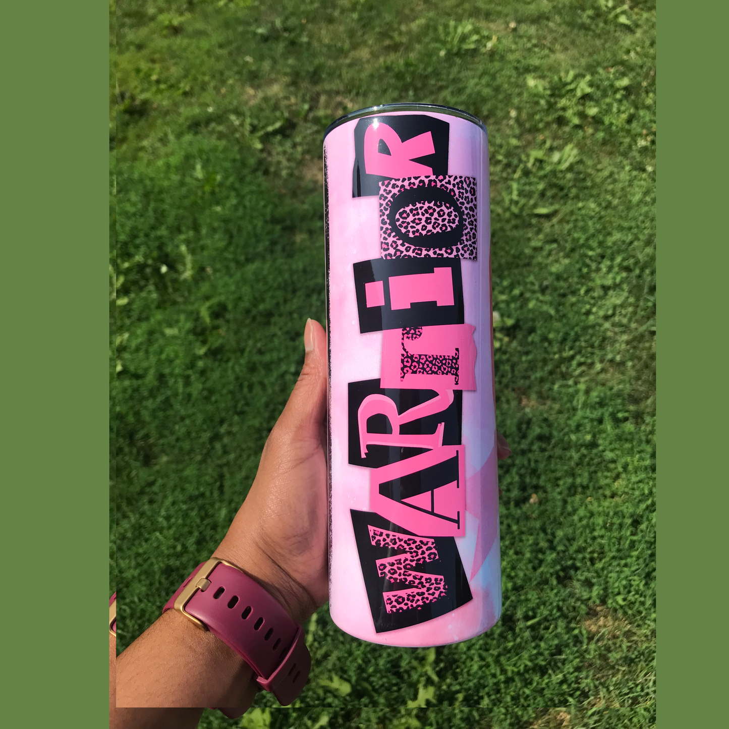 Breast Cancer Awareness Warrior Tumbler Custom Tumbler Bambi Rae Collections