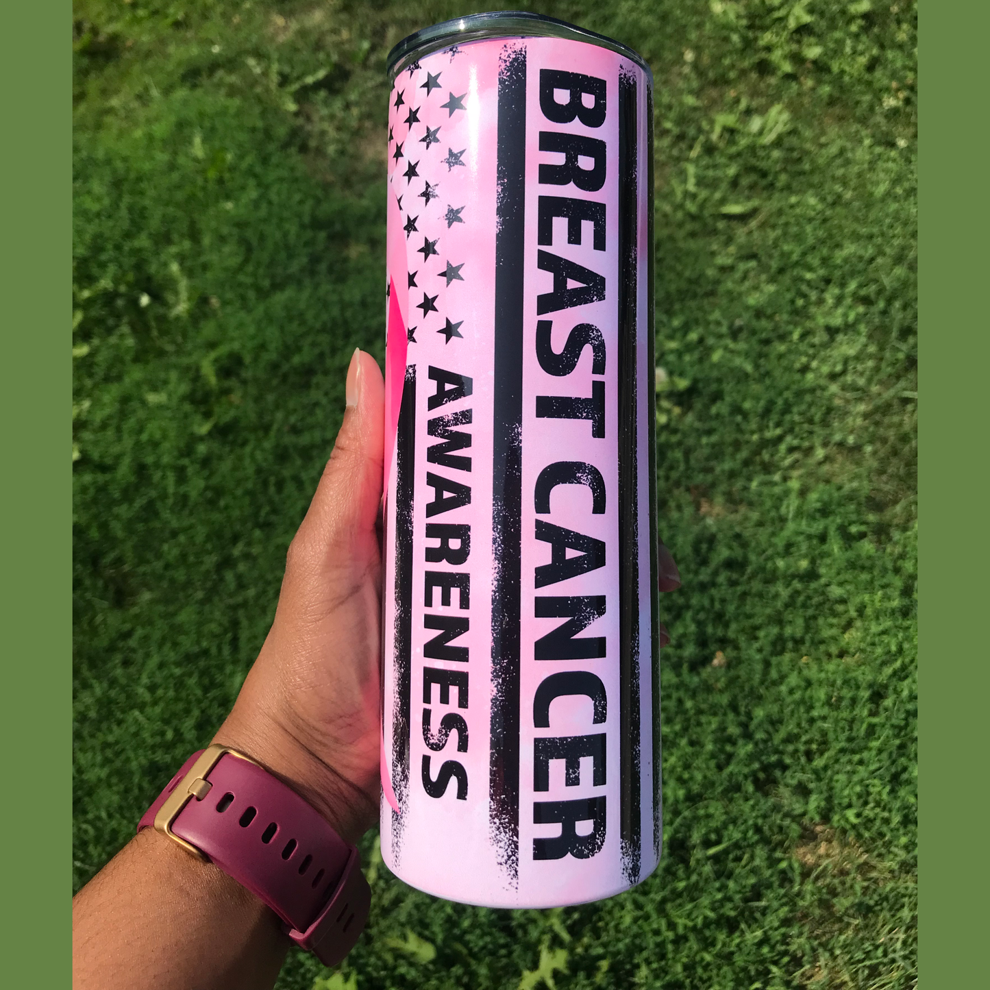 Breast Cancer Awareness Warrior Tumbler Custom Tumbler Bambi Rae Collections