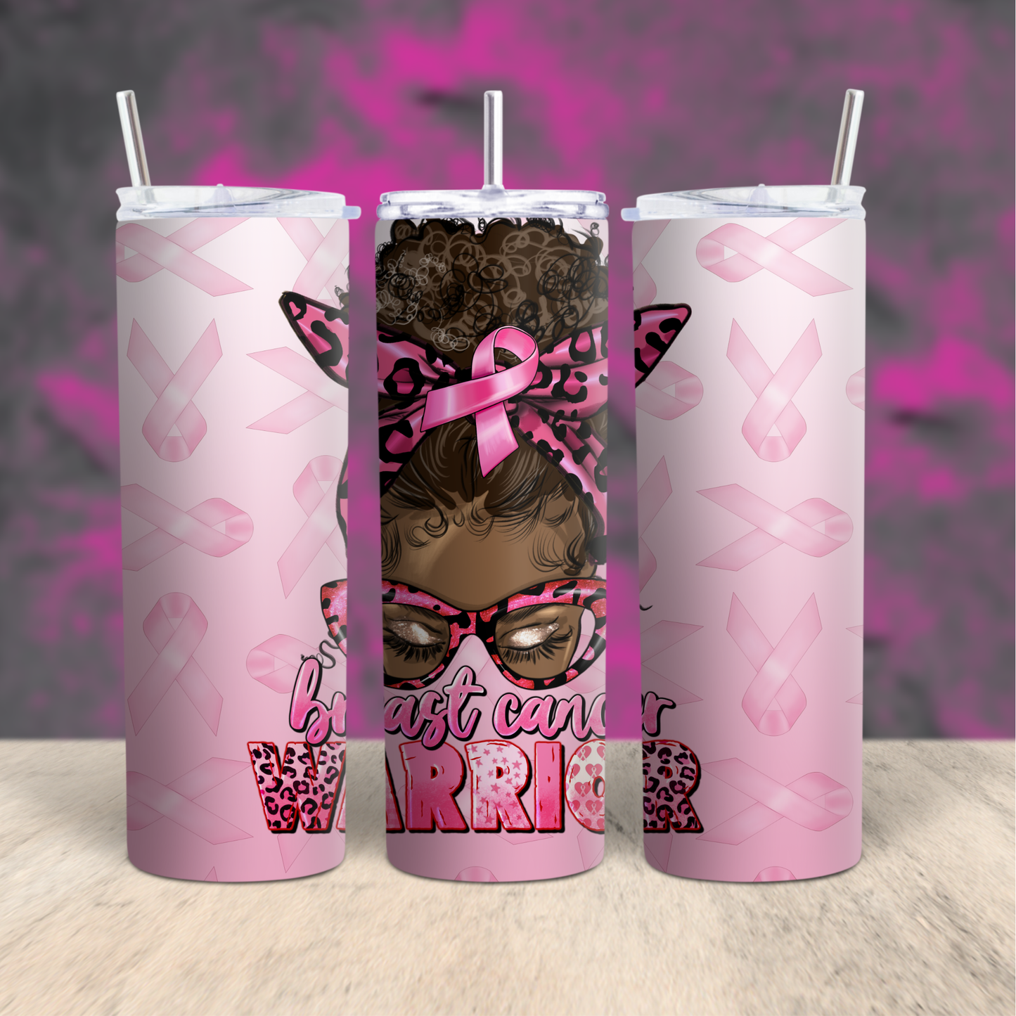 Breast Cancer Warrior Tumbler Custom Tumblers Bambi Rae Collections
