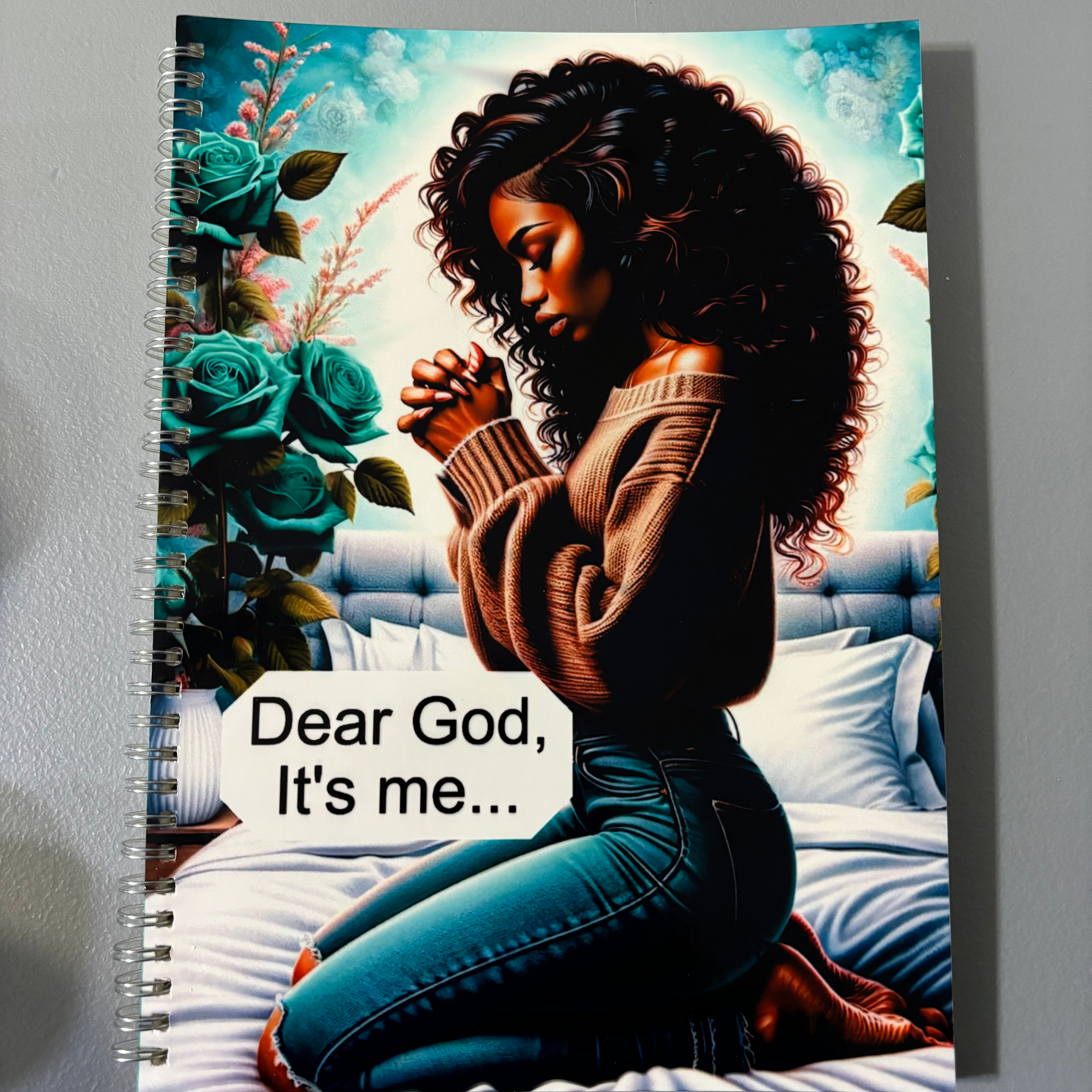 Dear God it's Me Notebook Journals Bambi Rae Collections TEAL DEAR GOD IT'S ME