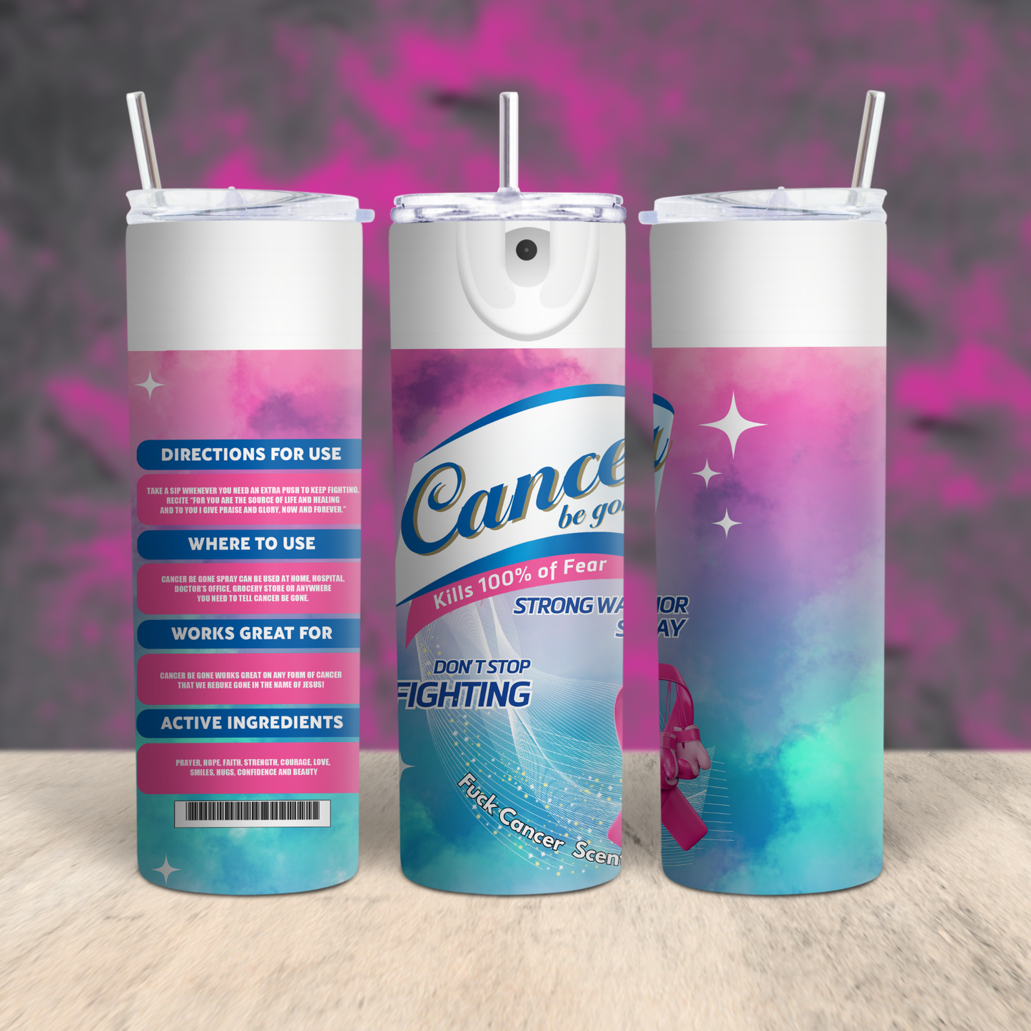 F* Cancer Ombre Tumbler