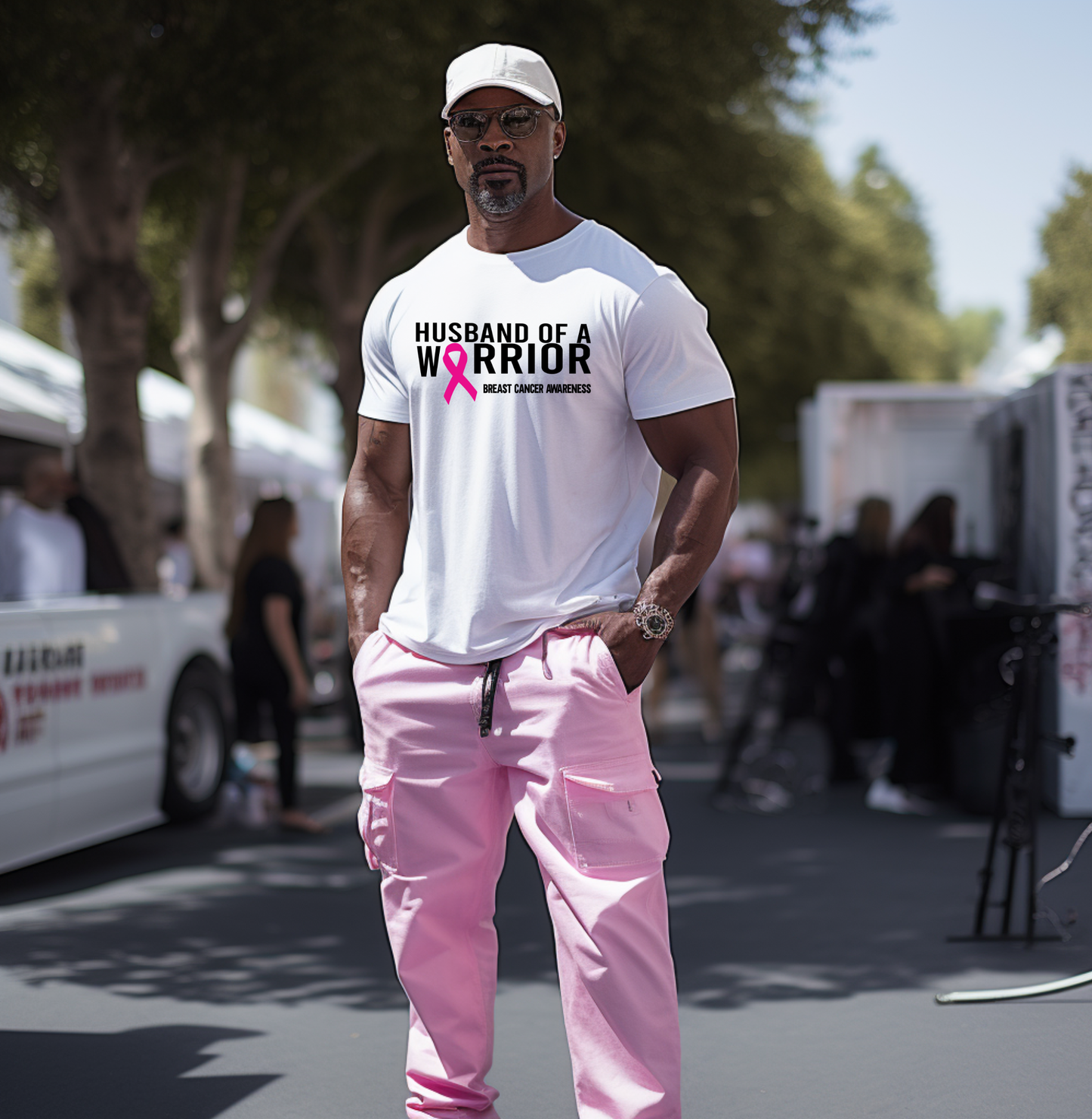 Husband of a Warrior Tshirt Custom T-Shirt Bambi Rae Collections