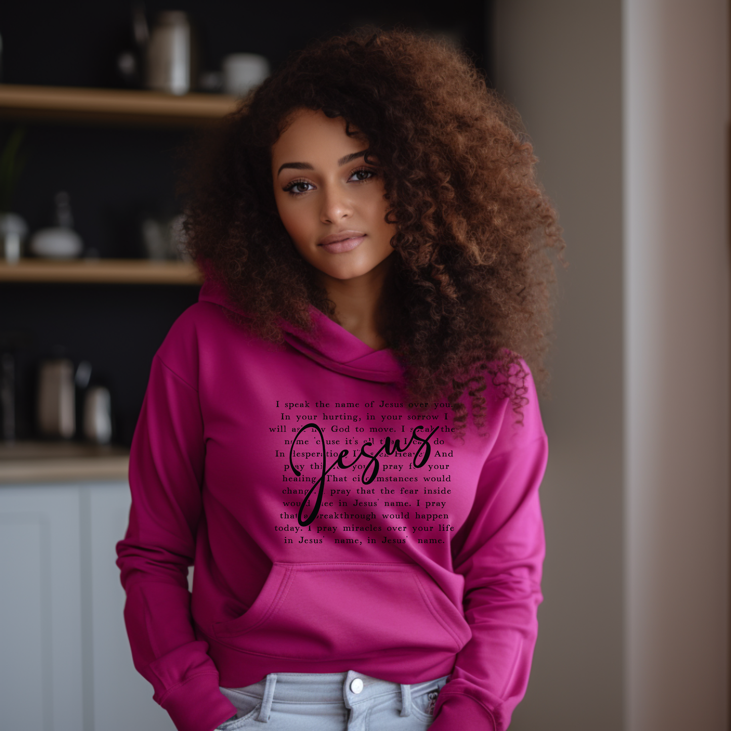 I speak the name of Jesus Hoodie Custom T-Shirt Bambi Rae Collections