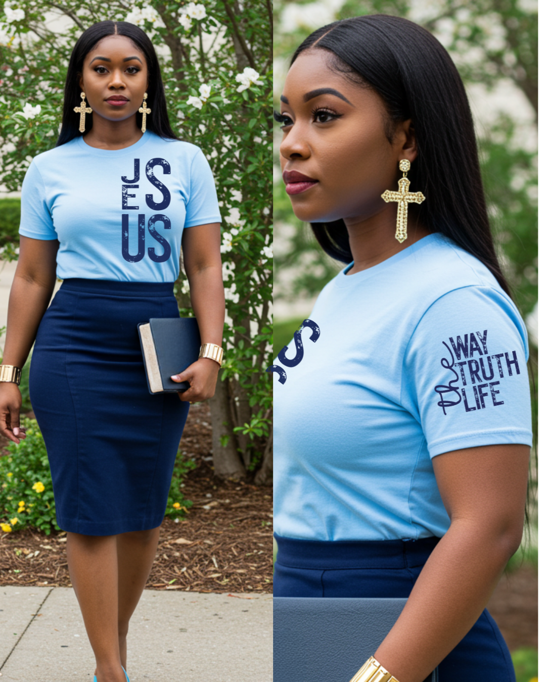 Jesus/Way Truth Life Unisex Tshirt