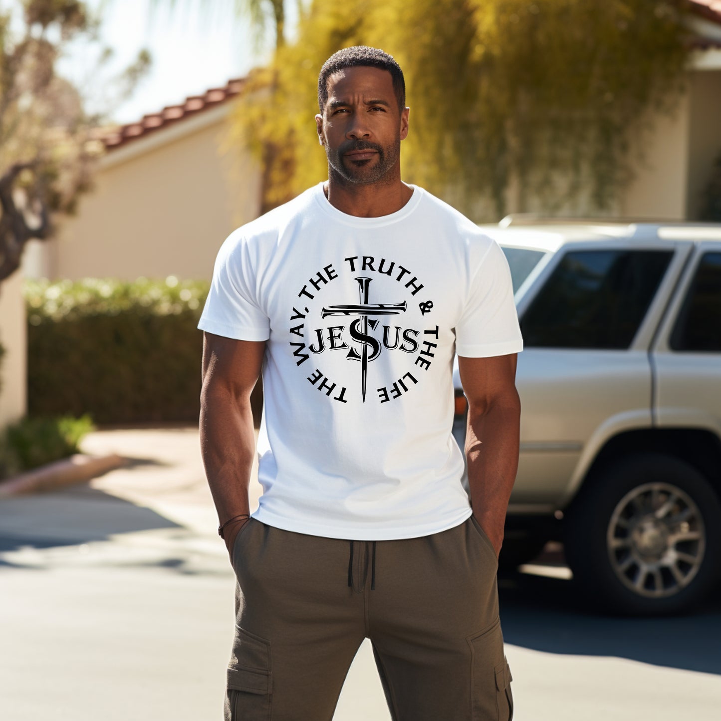 Jesus/Way Truth Life Unisex Tshirt