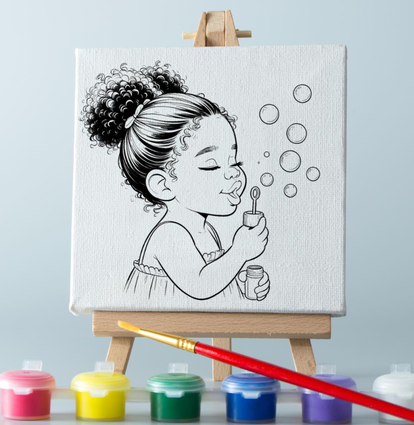 Joyful Bubbles Canvas set of 2 Bambi Rae Collections Lily Canvas