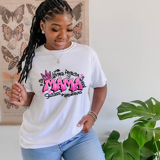 Mama Graffiti Tshirt Custom T-Shirt Bambi Rae Collections