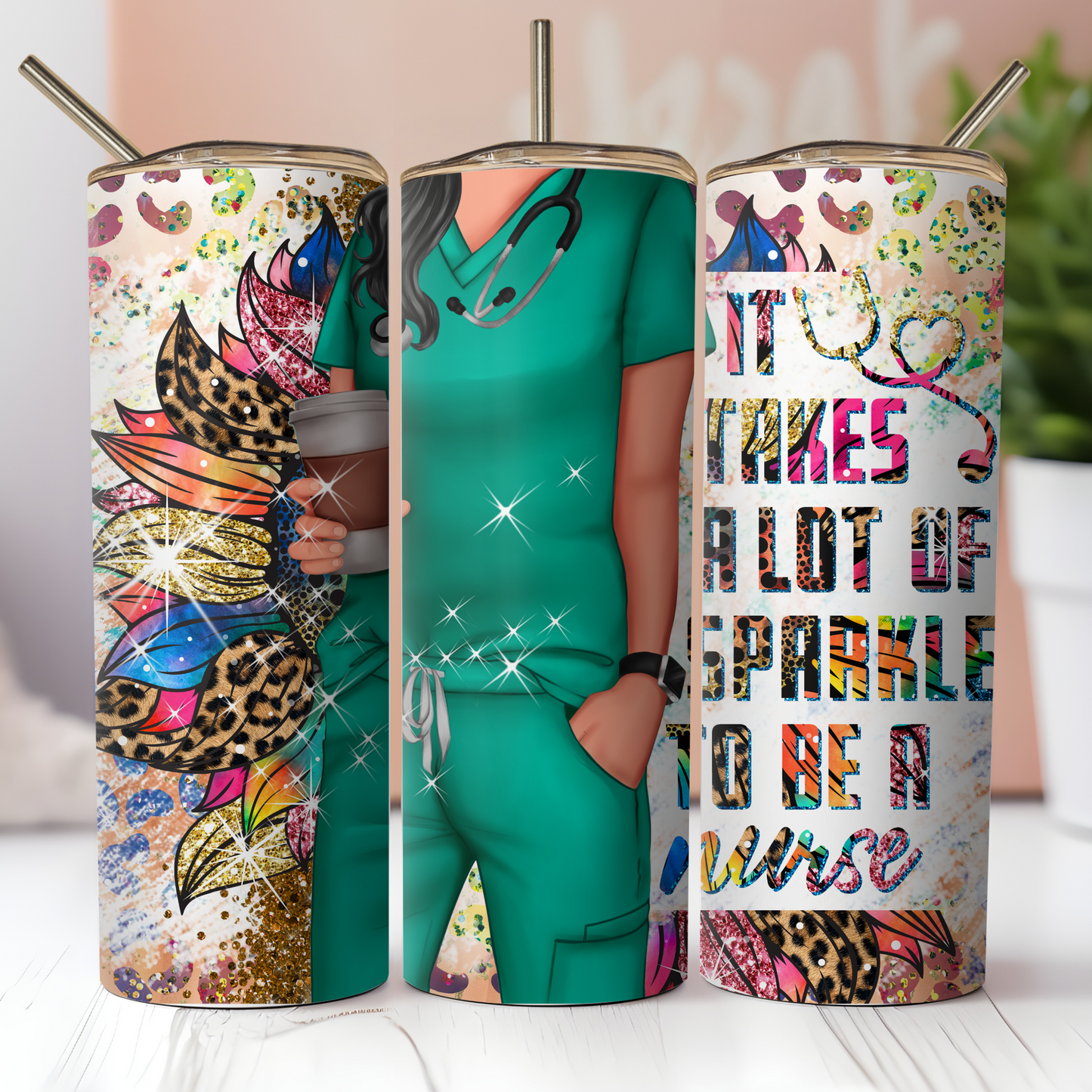 Nurse Tumbler Custom Tumbler Bambi Rae Collections Woman Nurse 2