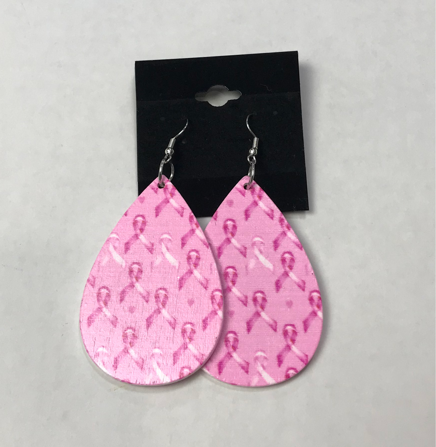 Pink Ribbon Earrings