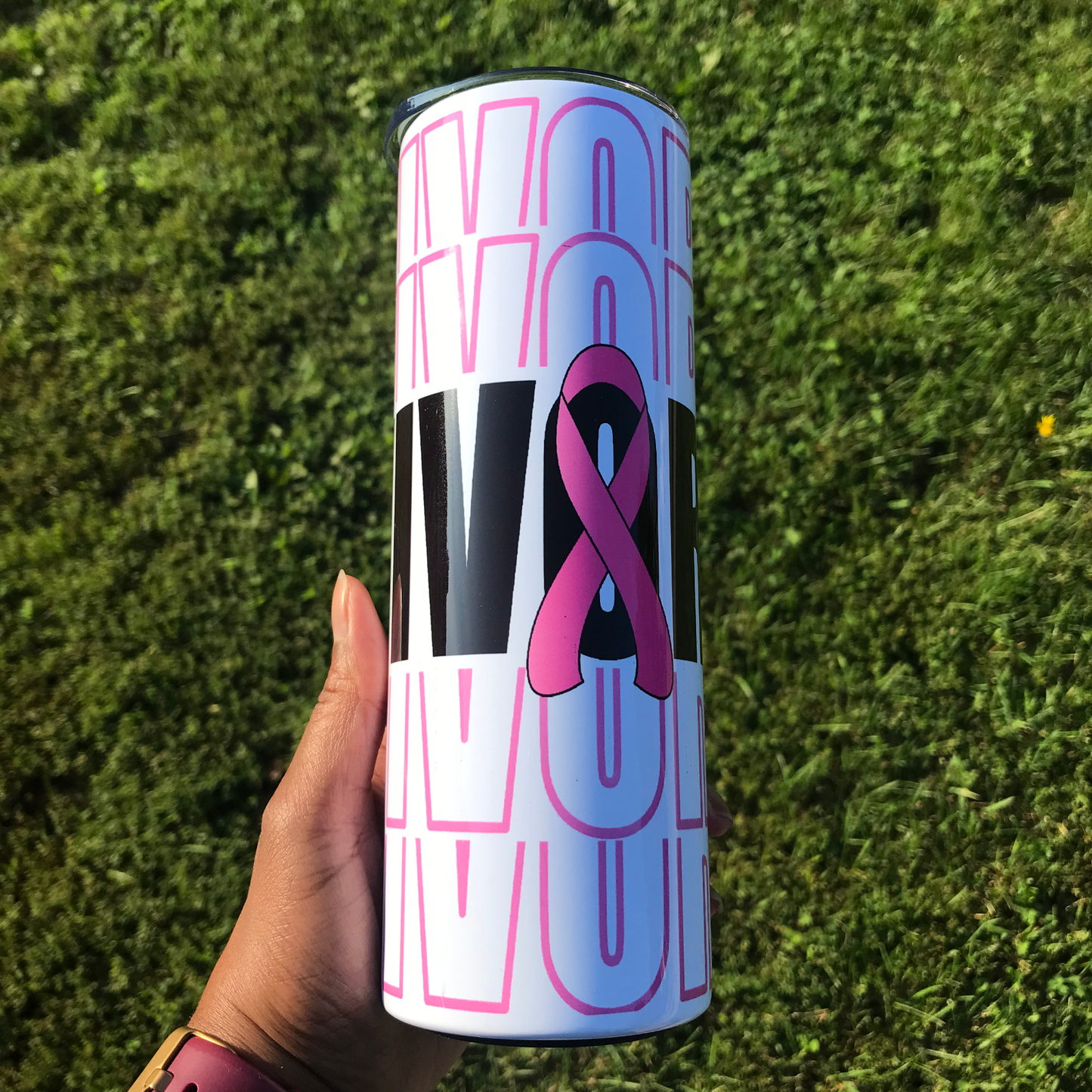 Breast Cancer Survivor Tumbler Custom Tumbler Bambi Rae Collections
