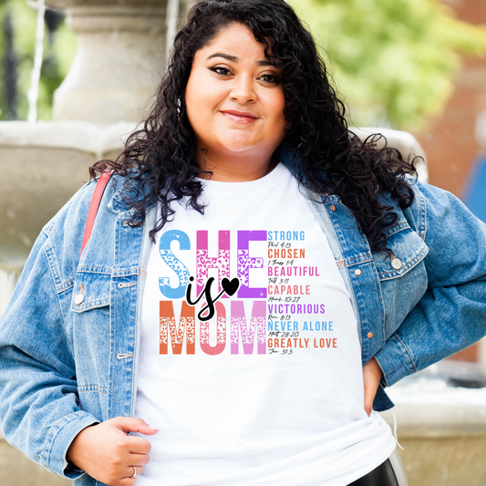 She is Mom Tshirt Custom T-Shirt Bambi Rae Collections