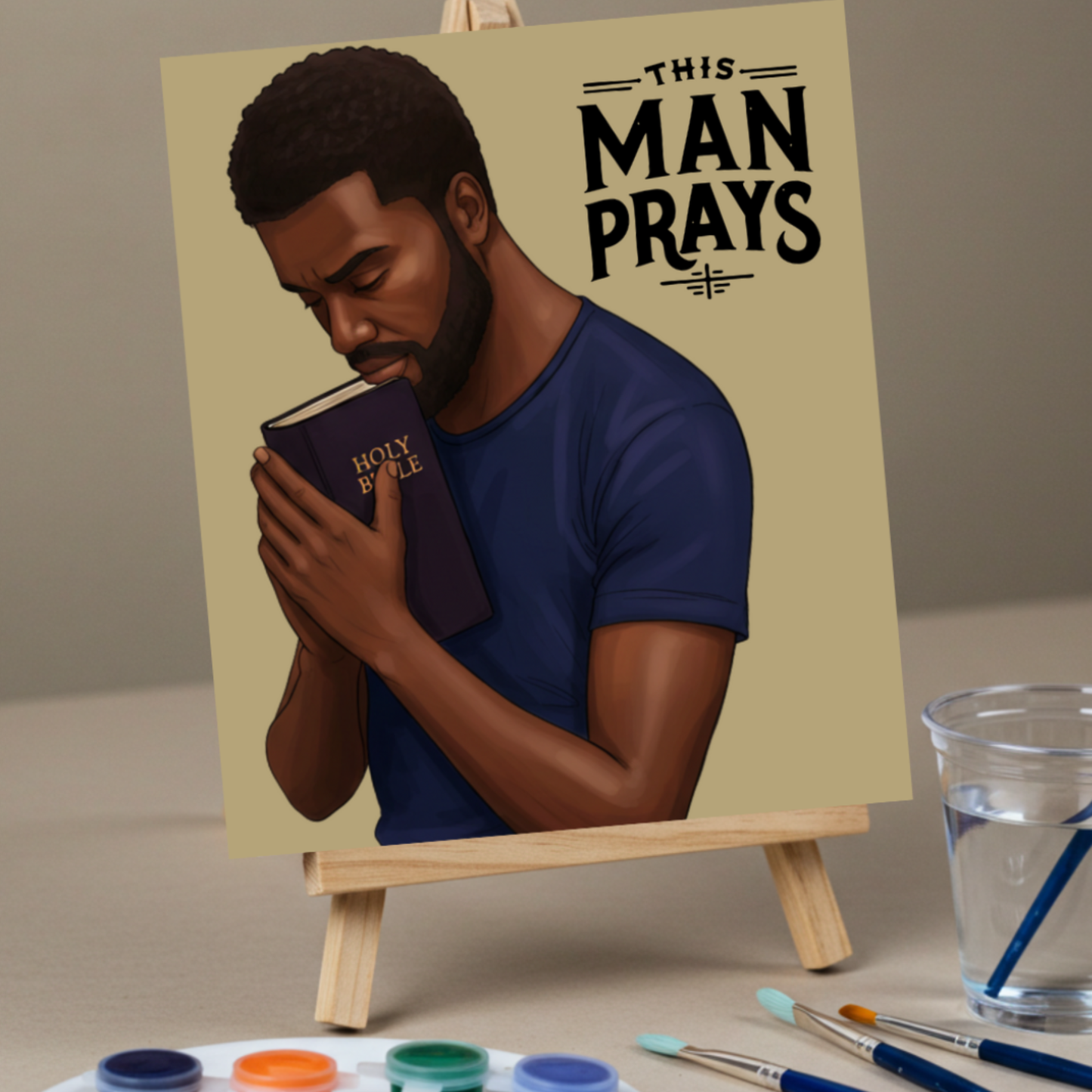 This Man Prays Canvas