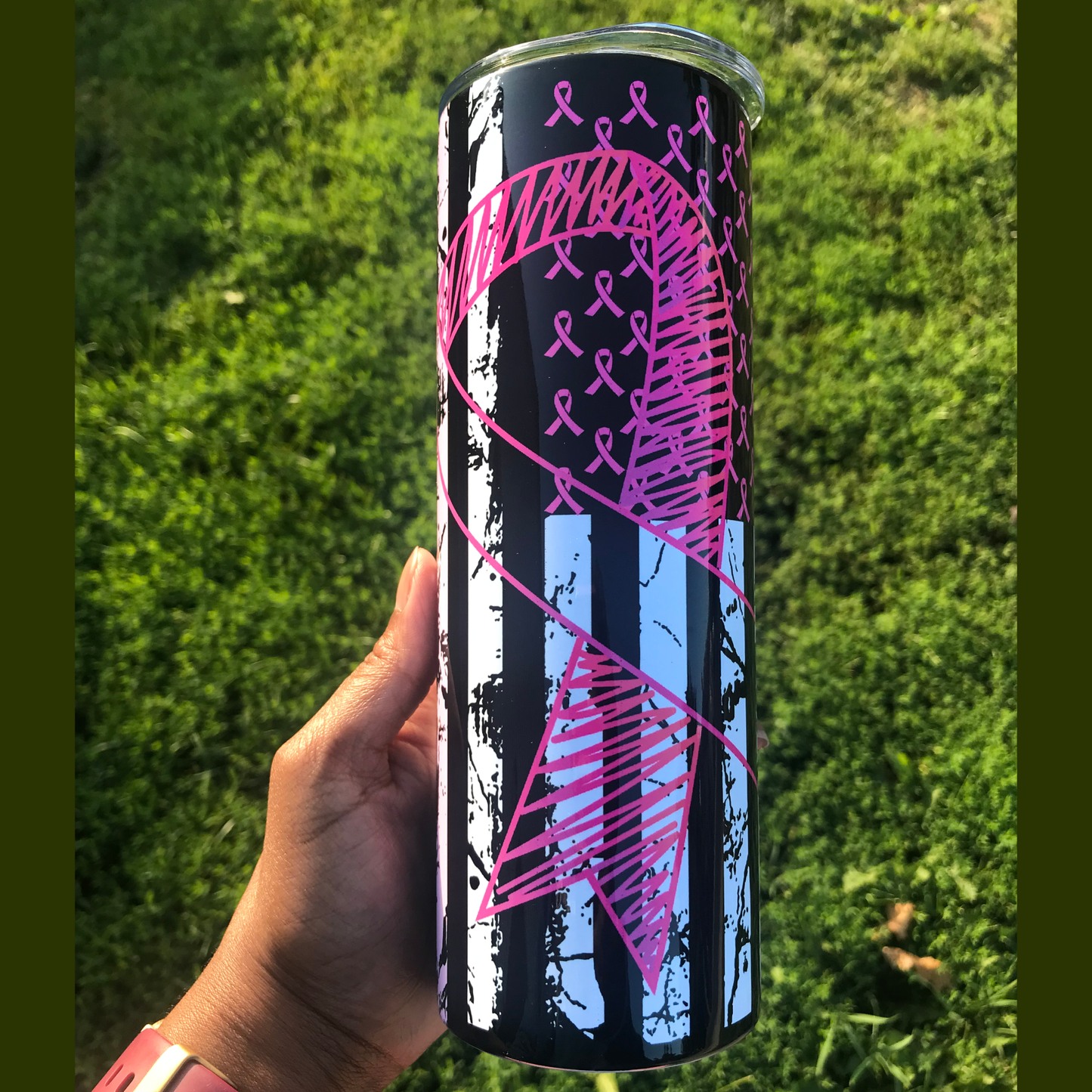 Back the Pink Breast Cancer Tumbler Custom Tumblers Bambi Rae Collections