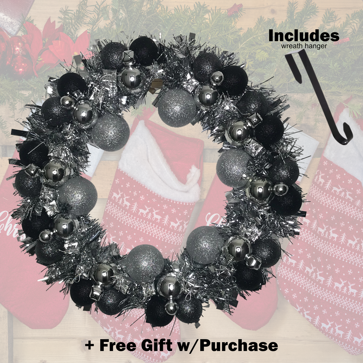 Christmas Wreaths w/Wreath Hanger Christmas Wreaths Bambi Rae Collections 20' Crystal Wreath