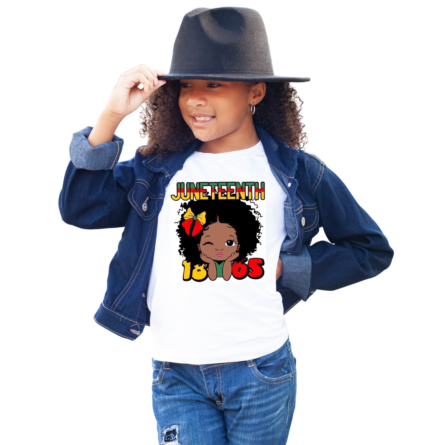 Little Miss Juneteenth 1865 Toddler and Youth Tshirt