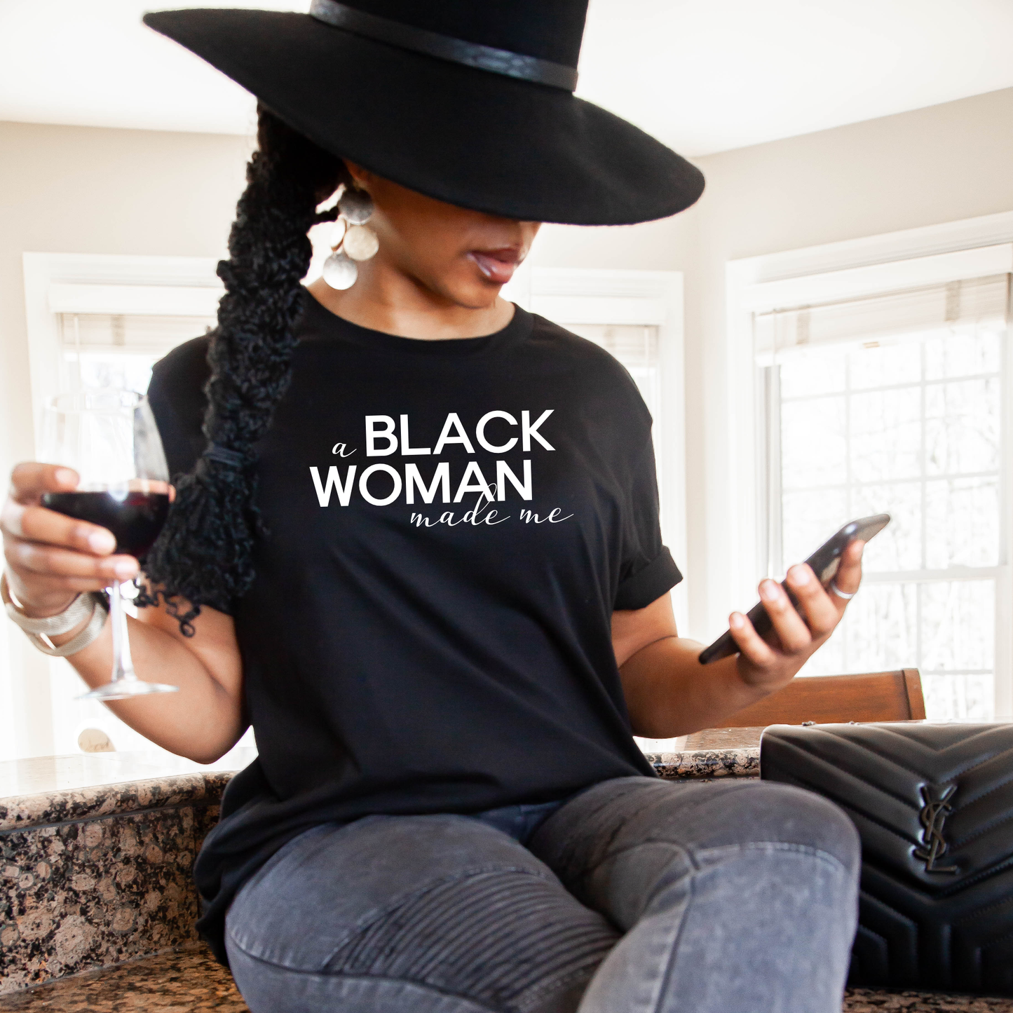 A Black Woman Made Me T-Shirt Custom T-shirt Bambi Rae Collections   