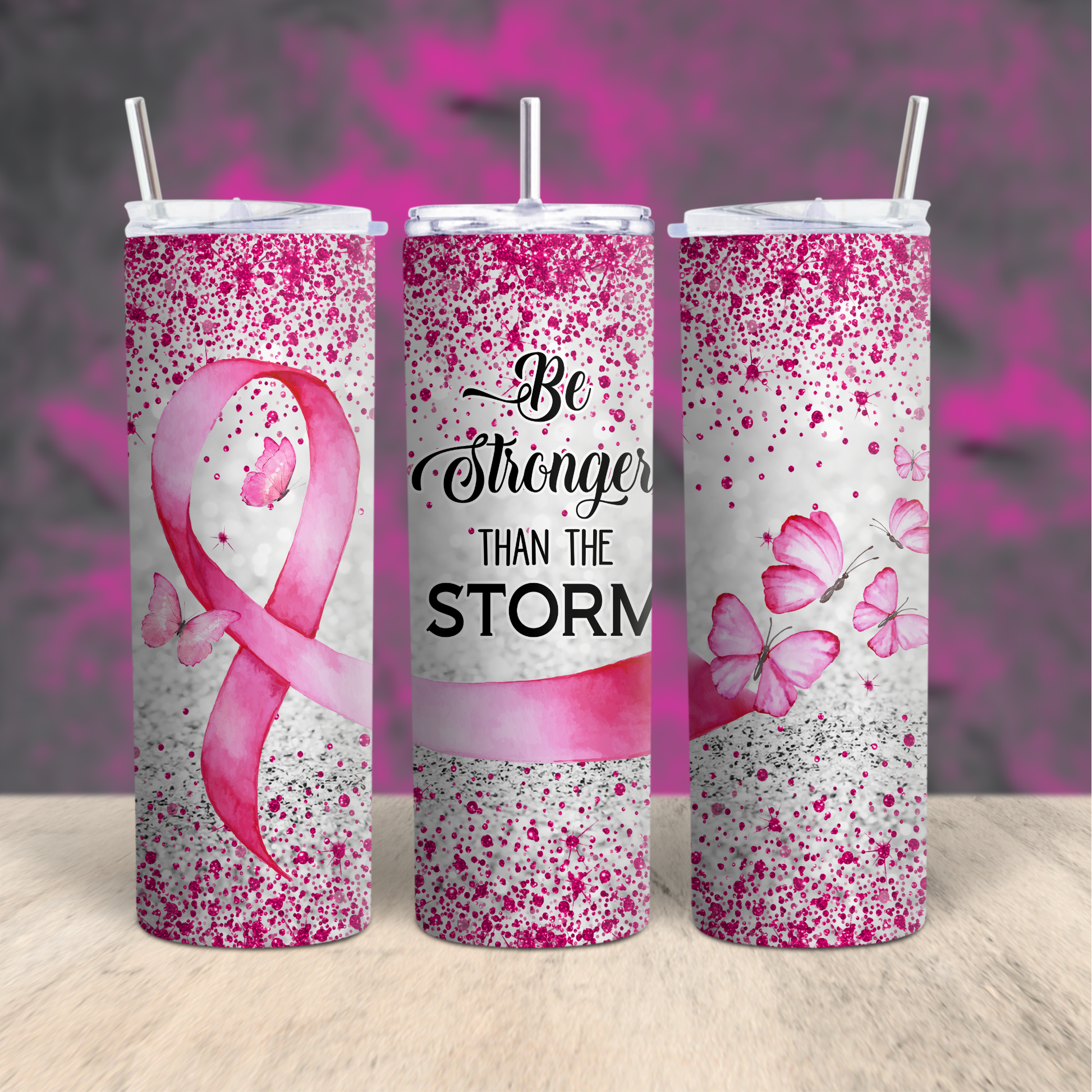 Be stronger than the storm Custom Tumblers Bambi Rae Collections   