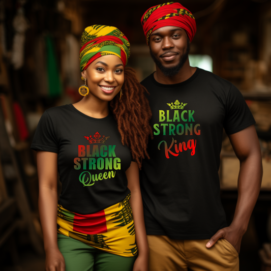 Strong Black King/Queen Unisex Tshirt