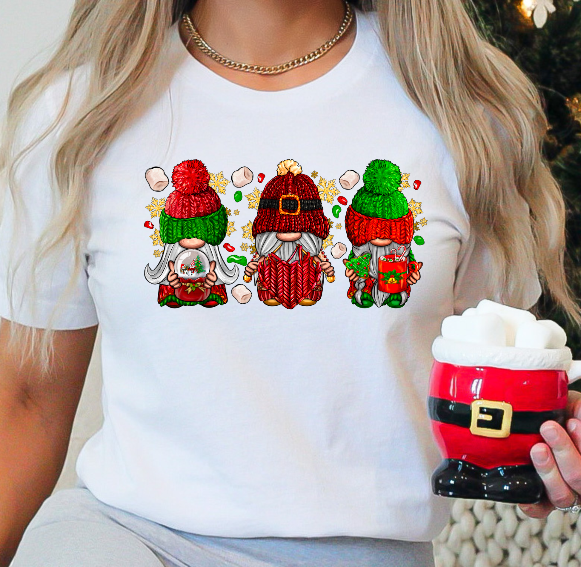 Christmas Gnome T-Shirt Custom T-Shirt Bambi Rae Collections   
