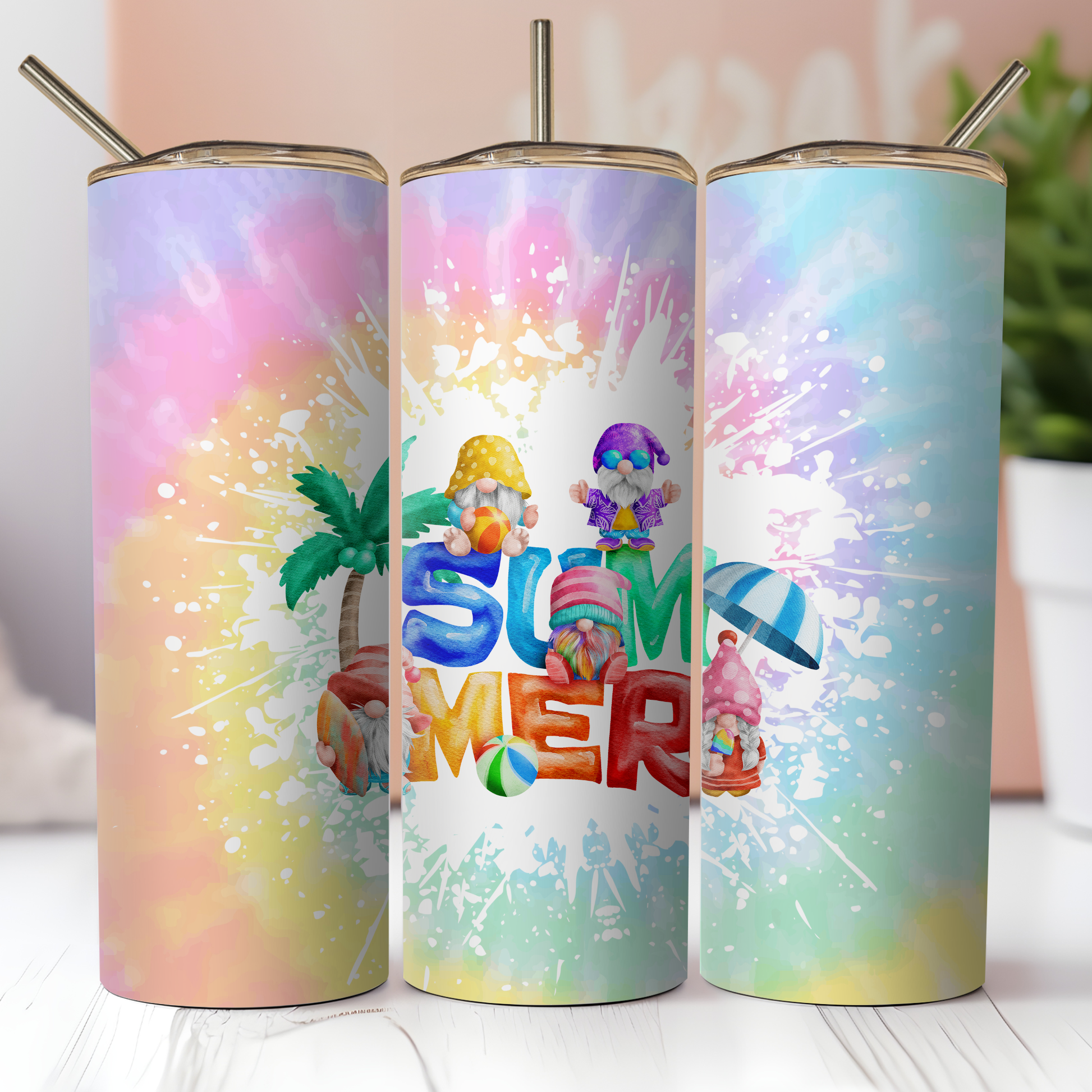 Gnome Summer Tumbler Custom Tumblers Bambi Rae Collections   