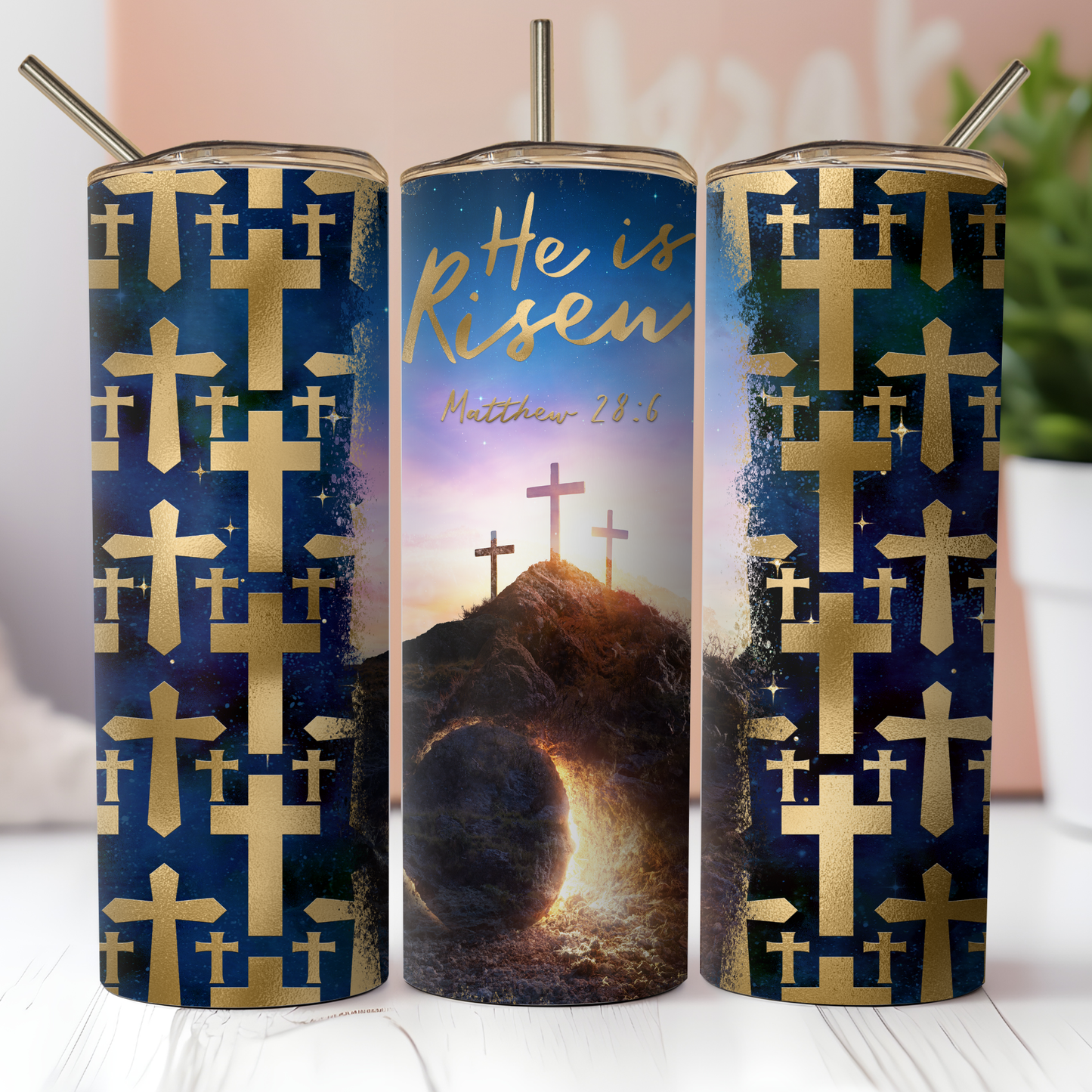 He is Risen Tumbler Custom Tumblers Bambi Rae Collections   