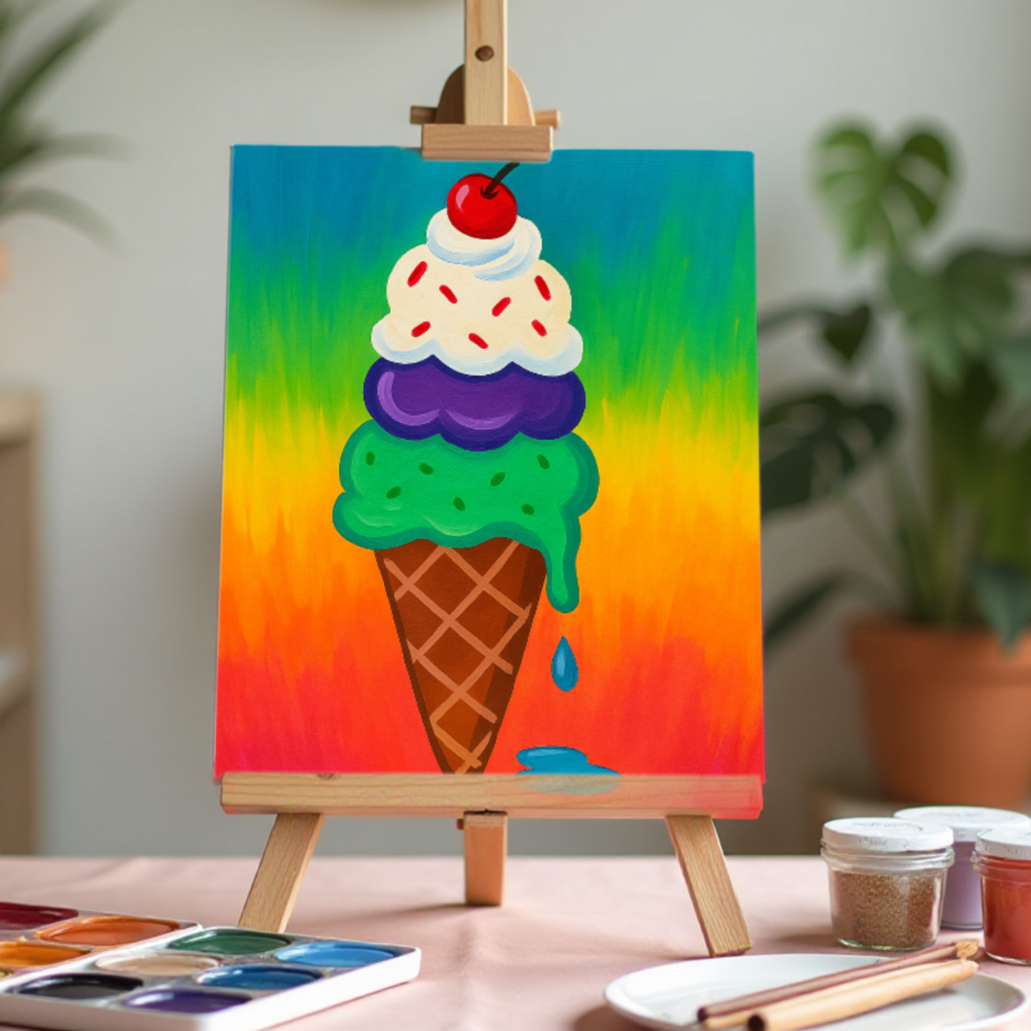 Ice Cream Cone Canvas