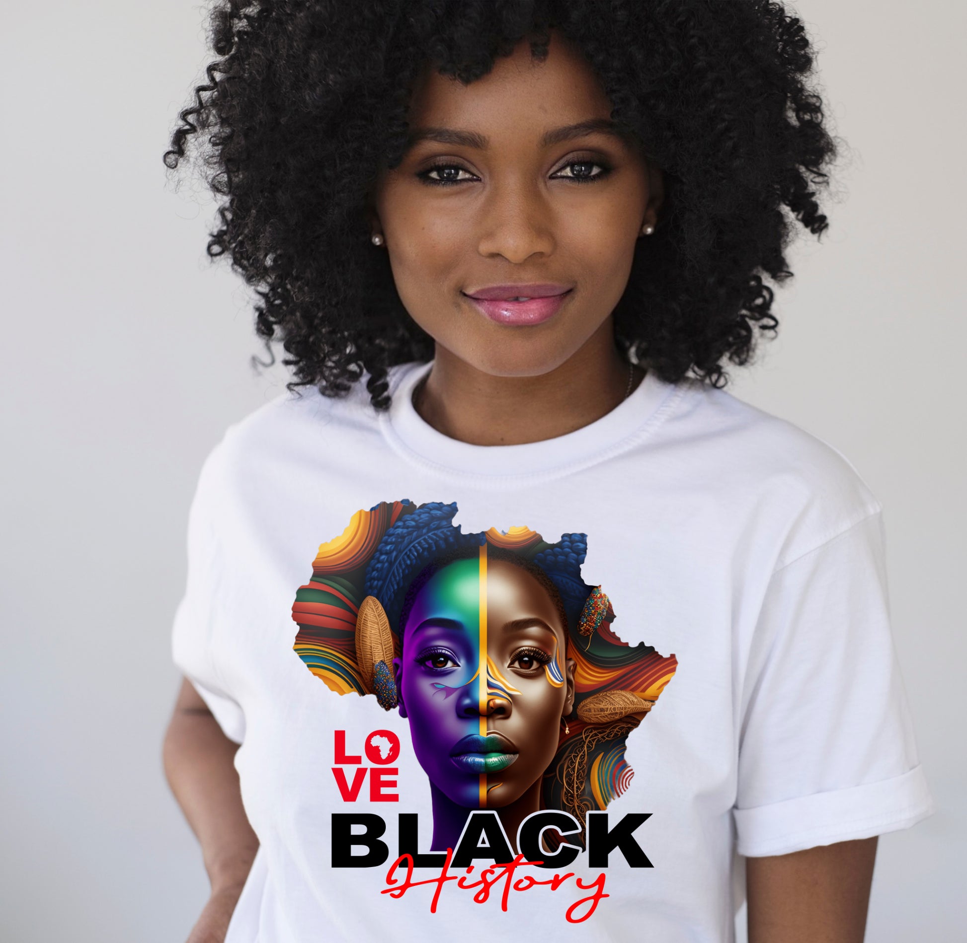 Female Love Black History Unisex T-shirt Custom T-shirt Bambi Rae Collections   