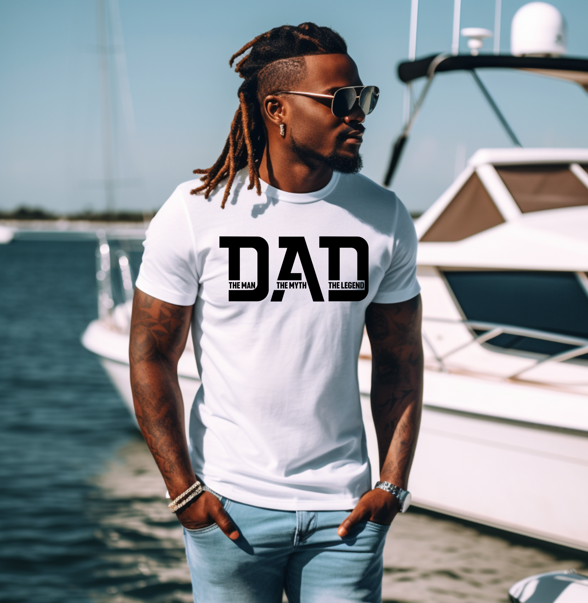 Dad The Man, The Myth, The Legend T-Shirt Custom T-Shirt Bambi Rae Collections   