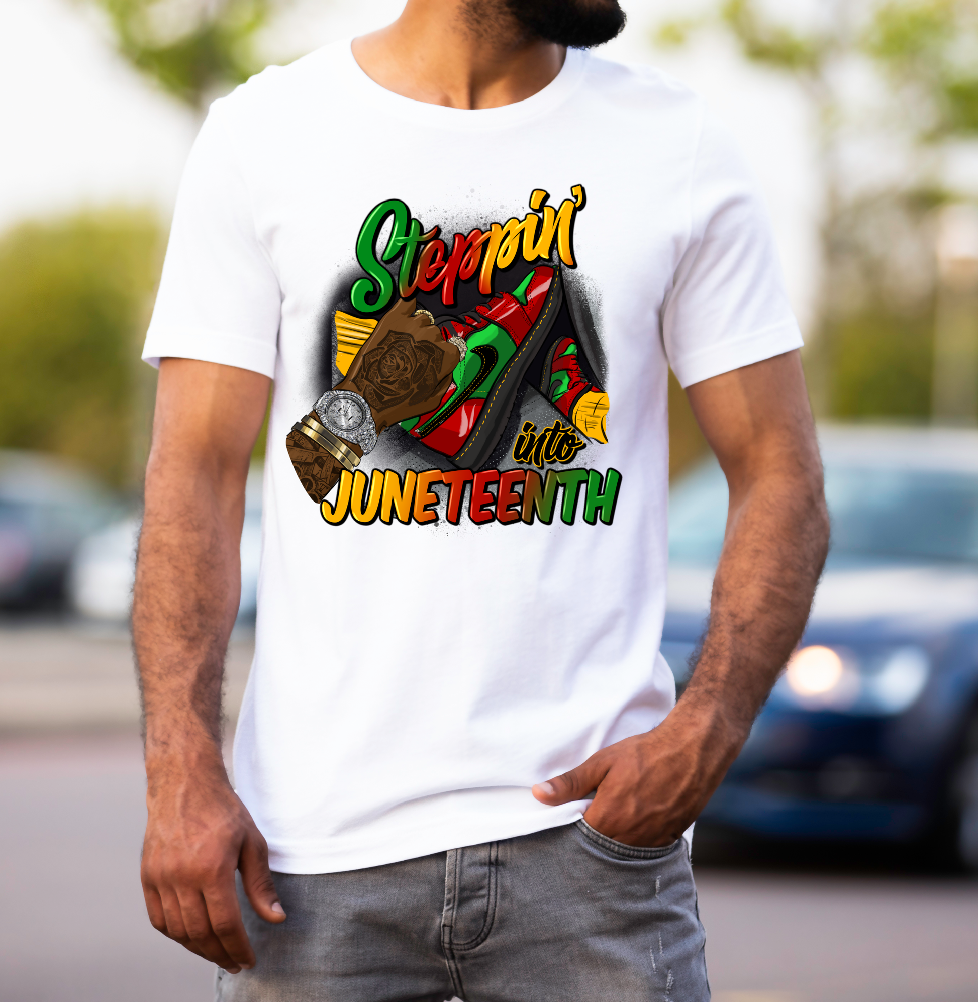 Time to Step into Juneteenth Unisex Tshirt Custom T-Shirt Bambi Rae Collections   
