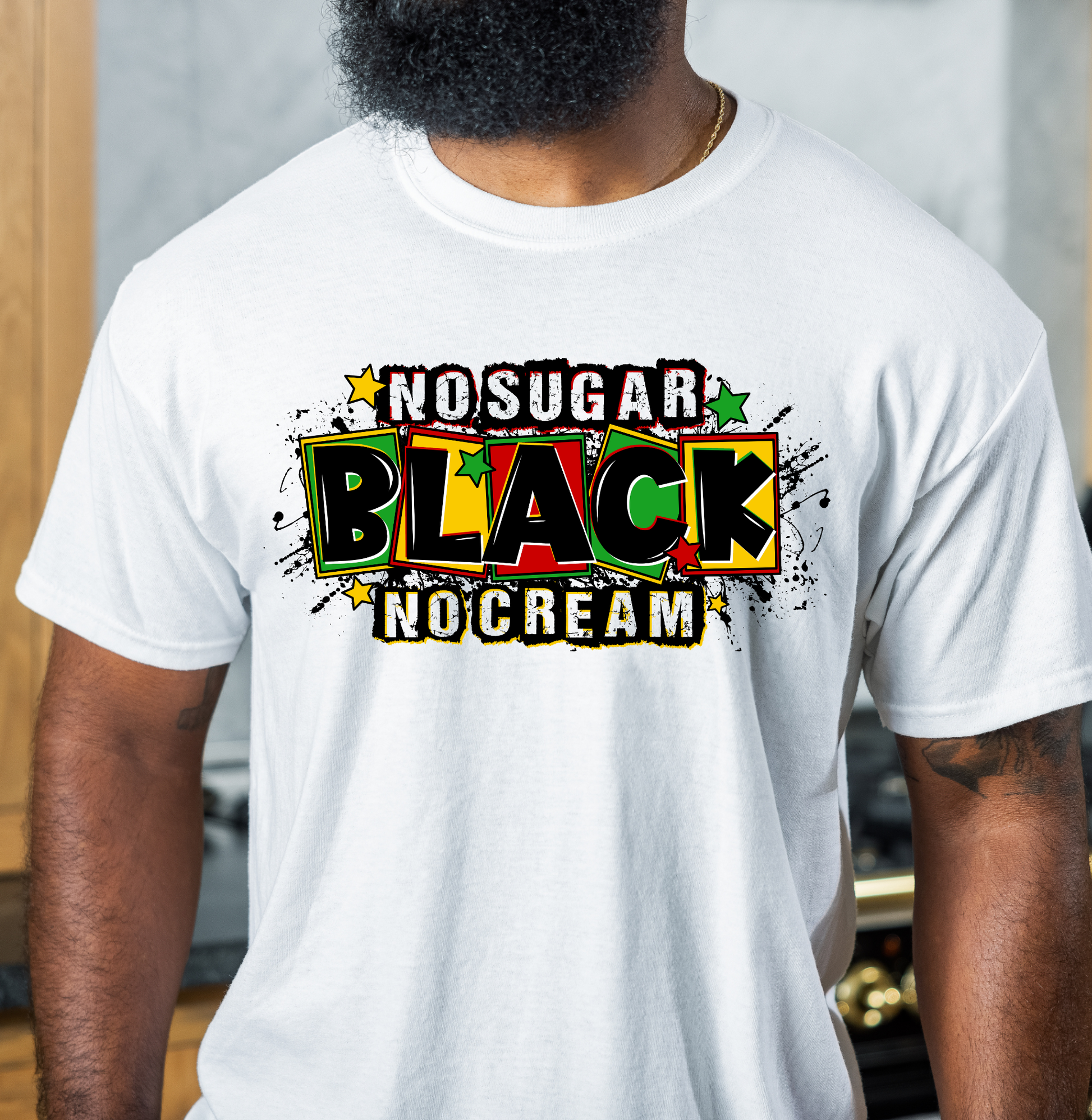 No sugar BLACK No cream Unisex Tshirt Custom T-Shirt Bambi Rae Collections   