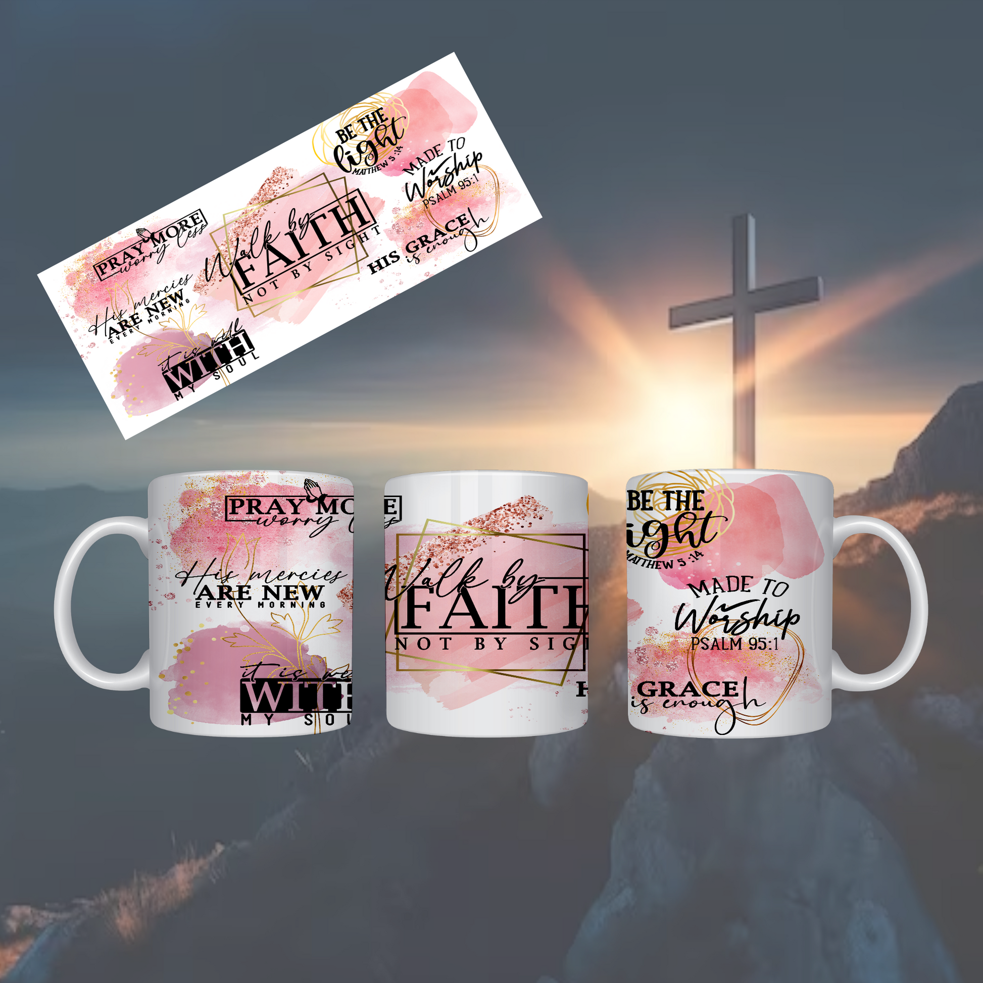 Walk by Faith Mug mug Bambi Rae Collections   