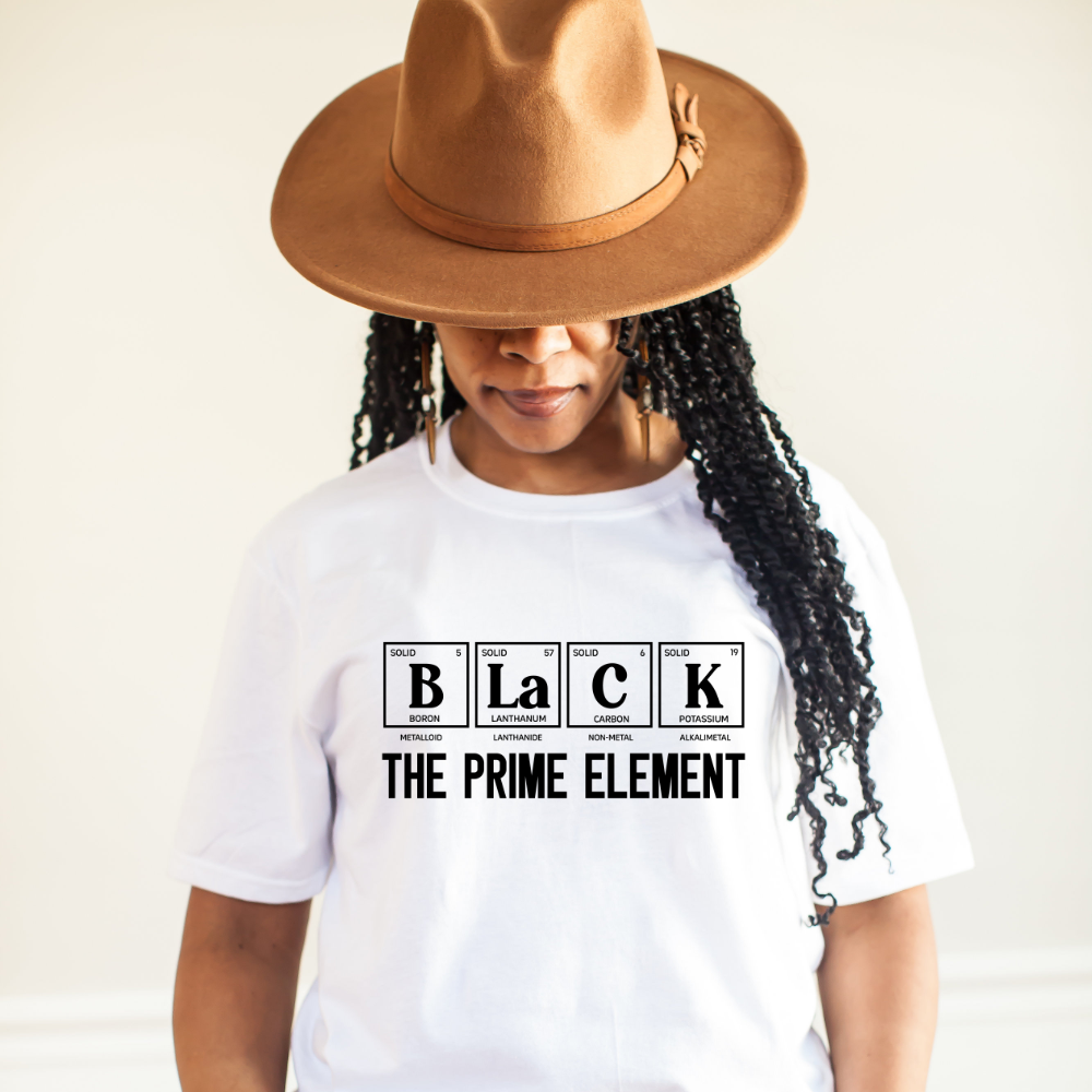 Black is the Prime Element Unisex T-shirt Custom T-shirt Bambi Rae Collections   