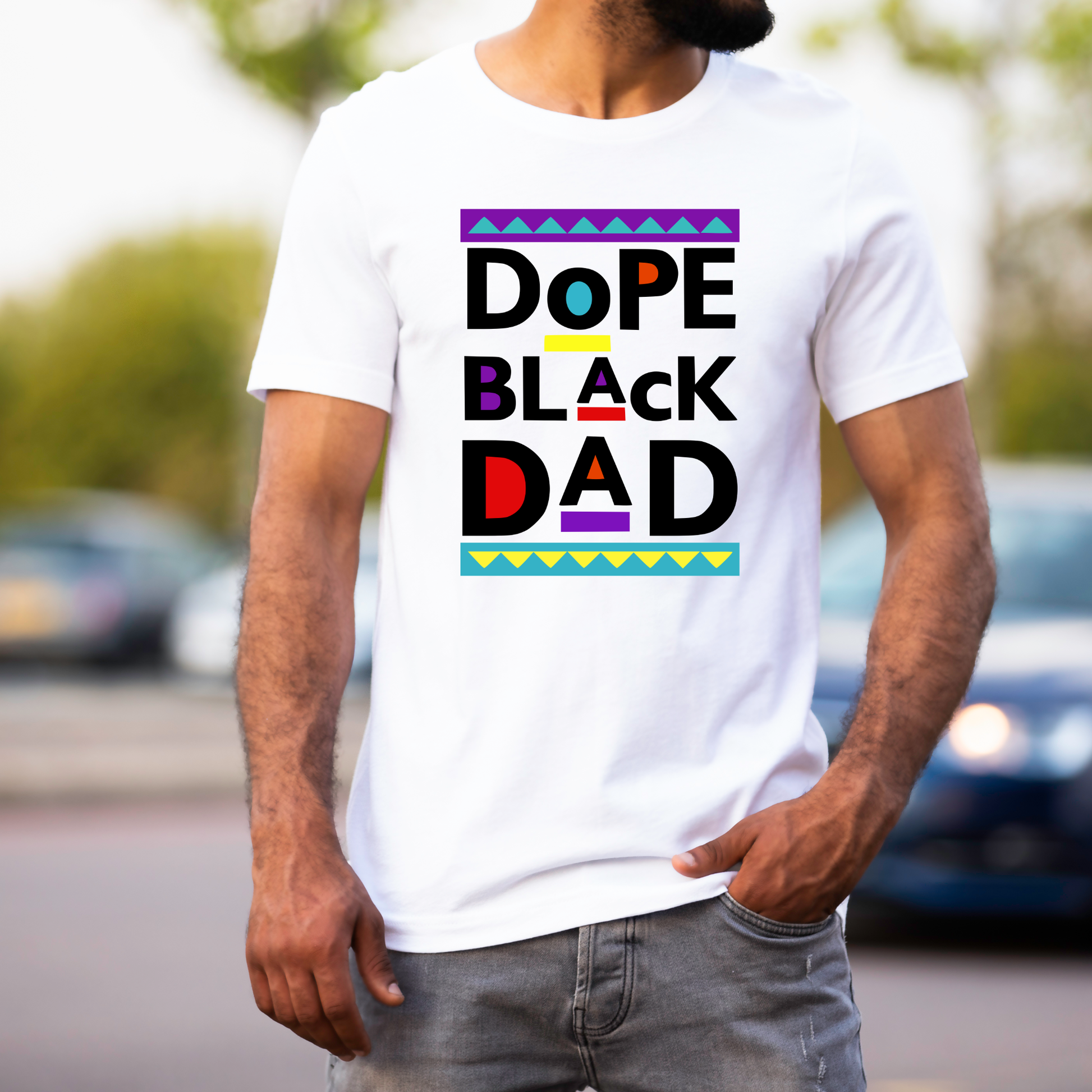 Dope Black Dad T-Shirt Custom T-Shirt Bambi Rae Collections   