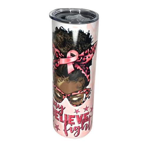 Pray Believe Fight Tumbler Custom Tumblers Bambi Rae Collections   